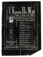 I Know He Will Take Care of Me