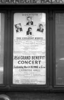 Poster for a Benefit Concert at Carnegie Hall