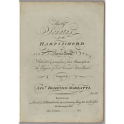 Sonatas, harpsichord. Selections