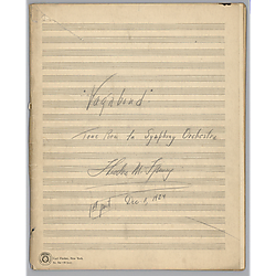 Vagabond : tone poem for symphony orchestra with solo for soprano voice