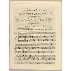 Richard Cœur-de-Lion Vocal score