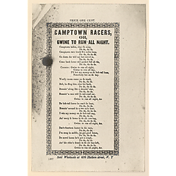 Camptown races. Text Text