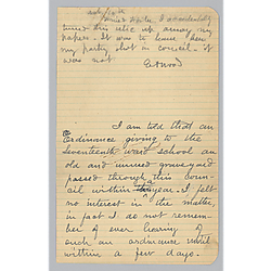 Journal sheets of speech denouncing the 17th Ward School being allowed to build on the burial ground