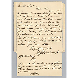 Letter from A. Harbaugh to Morrison Foster