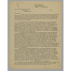 Letter from Nathaniel G. Gunnegle to nephew Charles E. Barr, retyped by Evelyn Morneweck (2 copies)