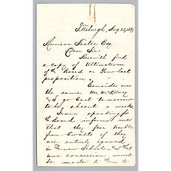 Letter from Charles McKenna to Morrison Foster
