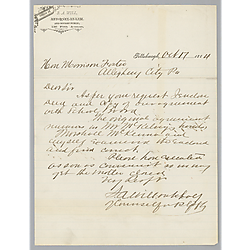 Letter from S.A. Will to Morrison Foster