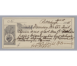 Receipt of Morrison Foster and heirs' claim against 17th Ward School District