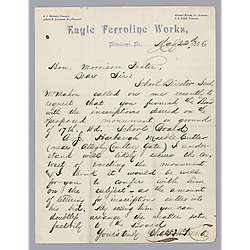 Letter from Charles McKenna to Morrison Foster