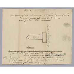 Sketch of Foster Memorial and inscriptions, signed by Morrison Foster