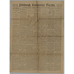 Front page of Pittsburgh Commercial Gazette