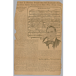 News clipping, "State makes shrine to man who wrote song," The District News
