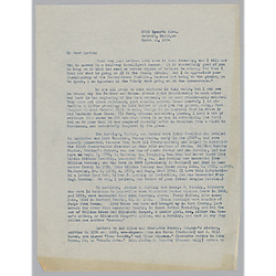 Letter from Evelyn Morneweck to Lorena Callahan (2 pages)