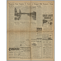 Article, "Kentucky Fetes Stephen C. Foster at Original Old Kentucky Home," Detroit Sunday Times