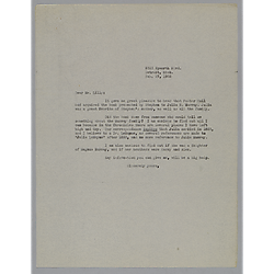 Letter from Evelyn Morneweck to Julie McIlvaine