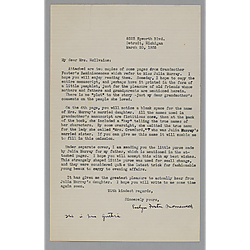 Letter from Evelyn Morneweck to Julie McIlvaine