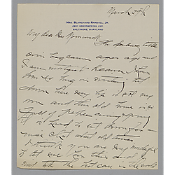 Letter from Julie McIlvaine to Evelyn Morneweck