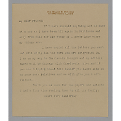 Letter from Julie McIlvaine to "My Dear Friend"