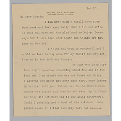Letter from Julie McIlvaine to Evelyn Morneweck