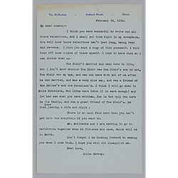 Letter from Julie McIlvaine to Evelyn Morneweck
