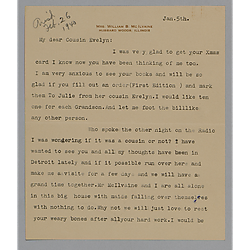 Letter from Julie McIlvaine to Evelyn Morneweck