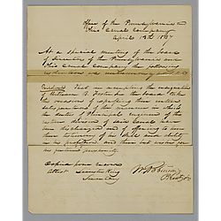 Declaration of the Office of the Pennsylvania and Ohio Canal Company to accept the resignation of William Foster, Jr.