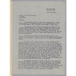 From Henry Butterfield to the Trustees of the Carnegie Institute