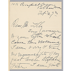 From Henrietta Crosman to Josiah Lilly