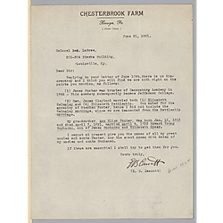 From E.B. Cassatt to Colonel Ben LaBree