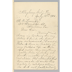 From Marion Foster Welsh to H.O. Knerr Esq.