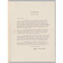 From Evelyn Foster Morneweck to Josiah K. Lilly