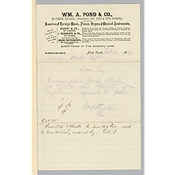 Cover letter for July 1890 royalty statement