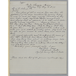 Letter from Morrison Foster to William A. Pond & Co.