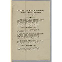 Library of Congress Directions Securing Copyrights