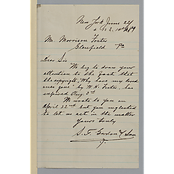 Letter from S.T. Gordon to Morrison Foster