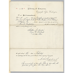 Library of Congress copyright certificate for "Little Ella"
