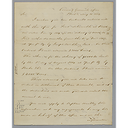 Letter from Commissary General's Office to William Foster
