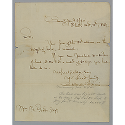 Letter from Commissary General's office to William Foster