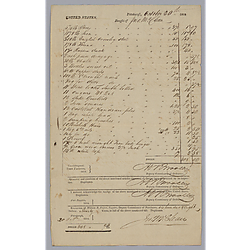 Invoice of purchases from John Mclean, signed by Captain Woolley