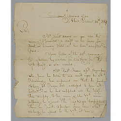 Letter from Commissary General to William Foster