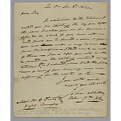 Letter from Col. John Miller to William Foster