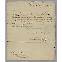 Letter from Washington DC Military Supply Officer to William Foster