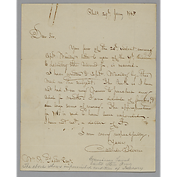 Letter from Commissary General to William Foster