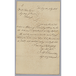 Letter from Capt. Woolley to William Foster