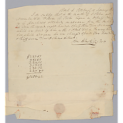 Series of handwritten documents dealing with Foster's advances for the federal government