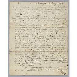 Letter from John Snowden to Senate and House of Representatives, USA