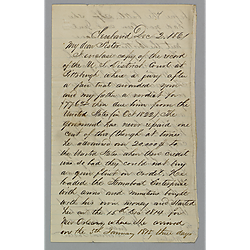 Letter from Morrison Foster to his sister