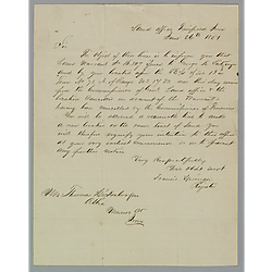 Register Francis Springer to 'Sir' (from Land Office)