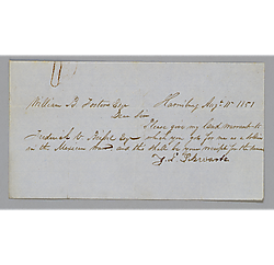 Letter form John Schwartz to William Foster