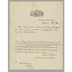 Letter from John Wilson (pension office) to William Foster